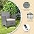 TINKLE WELL Outdoor Patio Furniture Sets, 4 Pieces Rattan Chairs Wicker Conversation Set with Tempered Glass Table, Cushion, for Yard, Garden, Poolside, Porch, Bistro, Balcony