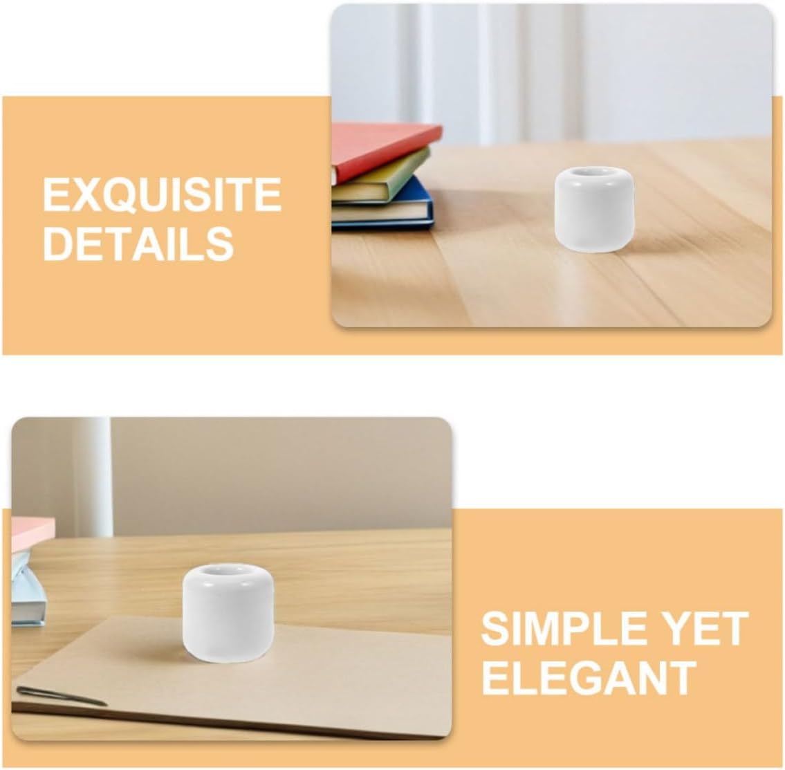 10pcs Ceramic Candle Holder Set for Tealight Candles, Round White Portable and Practical Design, Elegant Compact Style for Ceremonies and Travel Home Decor