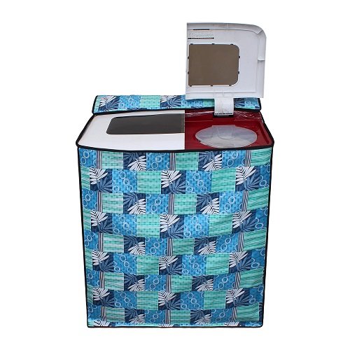 Lithara PVC Top Load Semi Automatic Washing Machine Cover For 6 kg, 6.2 Kg, 6.5 Kg, 7 Kg | Size : 58.4 x 58.4 x 88.9 Cm | (Multicolor Design43)
