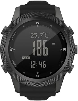 for North Edge AP46 Watch for Men with EL Backlight, Pedometer, and for Compass for Night and Day Adventures Ap46 Black Nylon