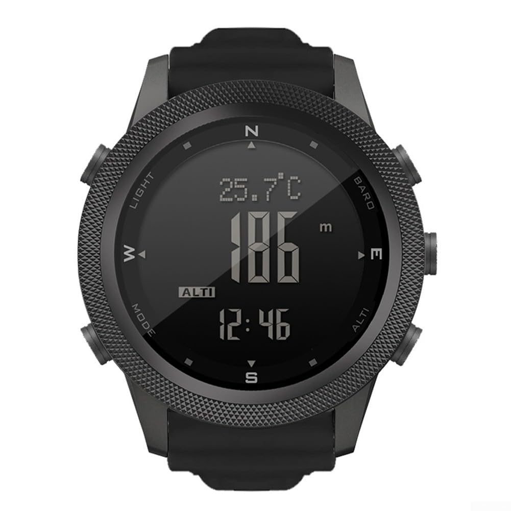 North Edge AP46 Armbanduhr für Herren mit EL-Hintergrundbeleuchtung, Schrittzähler und Kompass für Nacht- und Tagesabenteuer