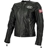 Verbindungsreißverschluss 1STUD100-42 - Richa Sturgis Ladies Leather Motorcycle Jacket 42 Black (UK 14)