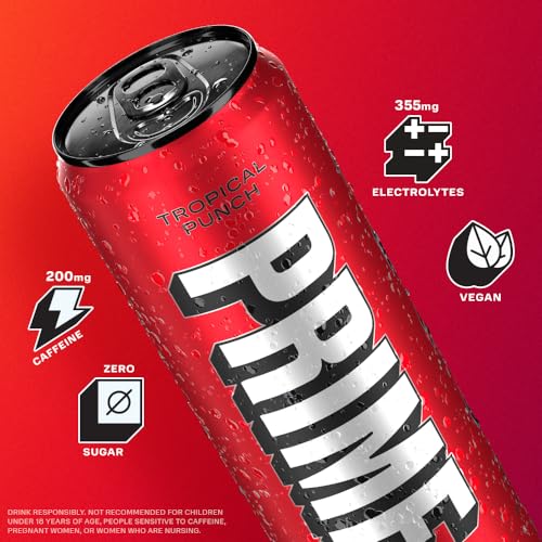 image for PRIME HYDRATION PRIME Energy TROPICAL PUNCH | Zero Sugar Energy Drink 