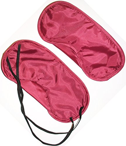 3-W-Hohenlimburg, 2 Stück Schlafmasken, weinrote Augenmaske Schlafbrille Augenbinde in wein-rot, waschbar und sicherer Halt über Gummibänder Cover