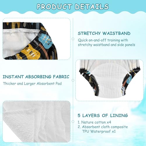 Image of Toddler Potty Training Underwear Cotton Absorbent Soft Baby Girl Boy Potty Training Pant 2t-5t