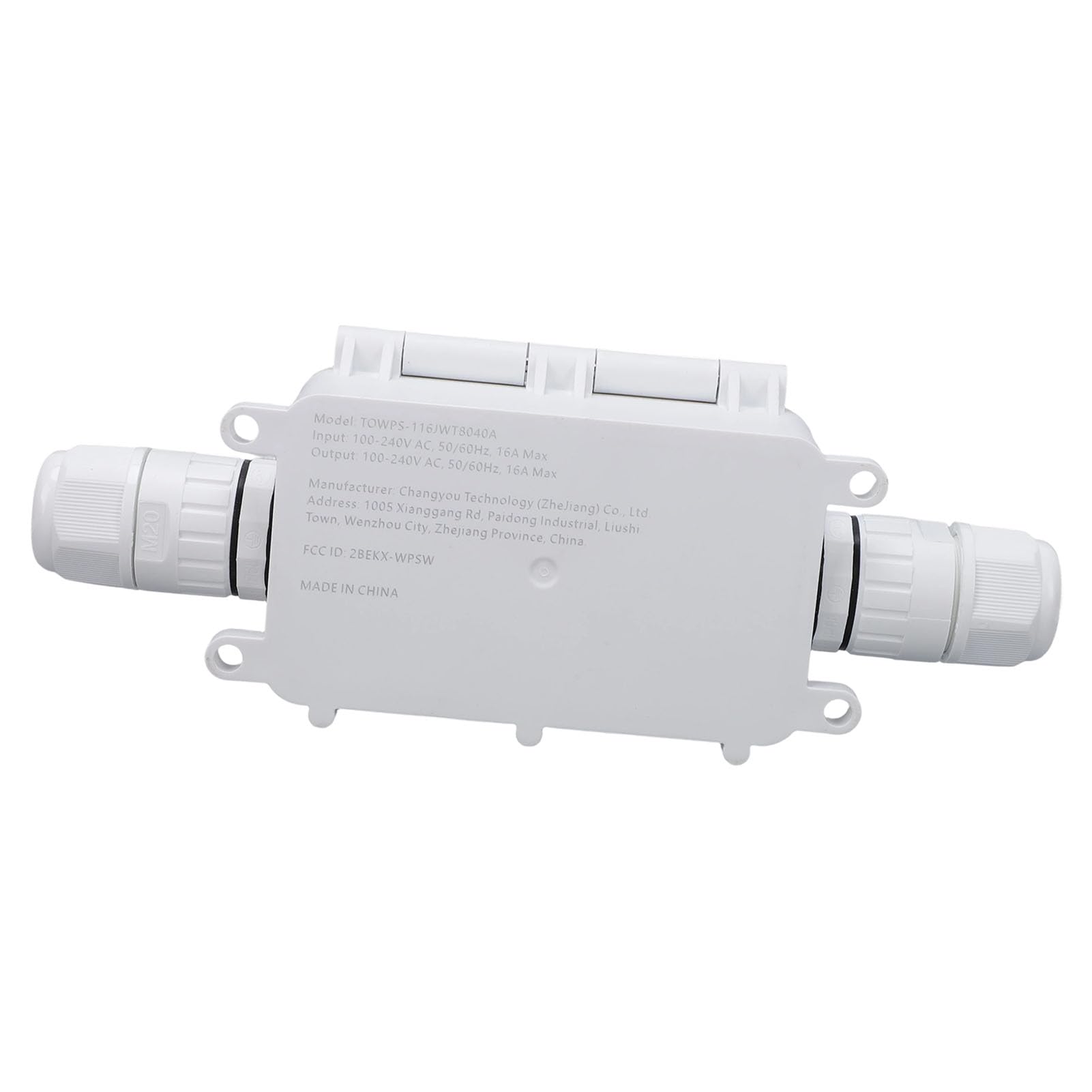Ejoyous Interrupteur Minuterie Intelligent WiFi Extérieur Boîte de Jonction Intelligente Extérieure IP67 16A Commande à Distance Via Application Minuterie Programmée Compte à Rebours