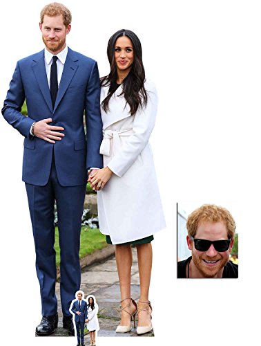 BundleZ-4-FanZ Fan Packs Commemorative Pack - Prince Harry & Meghan Markle Royal Wedding 2018 Engagement Lifesize and Tabletop Cardboard Cutout/Standup - Includes 8x10 Star Photo