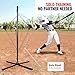 Portable Hitting Trainer For Baseball&Softball,Auto-Reset Baseball Swing Trainer With Real Ball And Stand, Adjustable Baseball Training Station,Softball Swing Trainer Solo Practice Improve Power,Speed