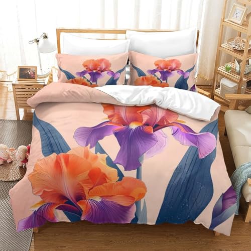 Parure de lit orchidée 3D en microfibre premium douce 200x200