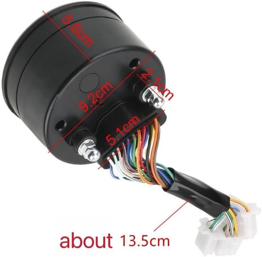 Tachometer Odometer Universal Motorcycle 12000RMP Speedometer Odometer Tachometer 1-4 Cylinders Motorbike Gauge Motorcycle Digital Dash