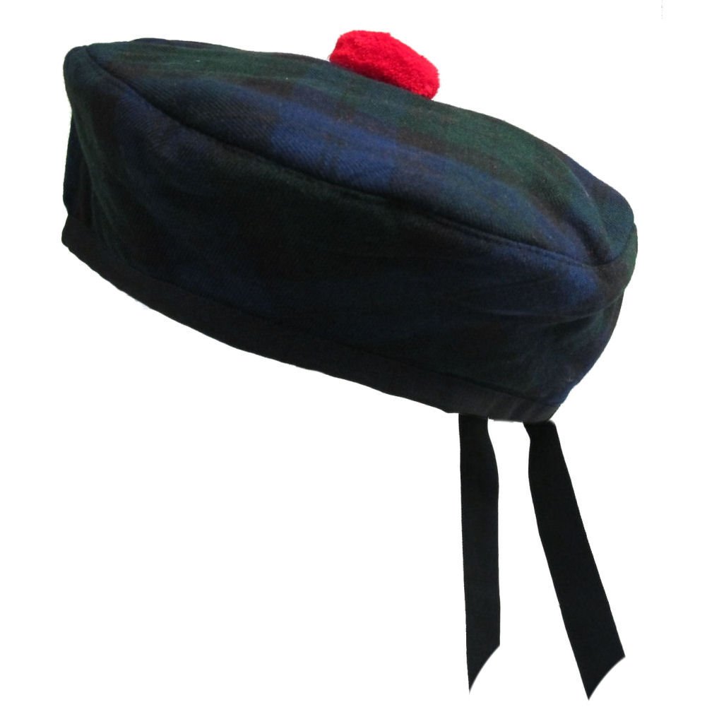 Tartanista Black Watch Balmoral Kilt Beret Hat 7 1/8-58
