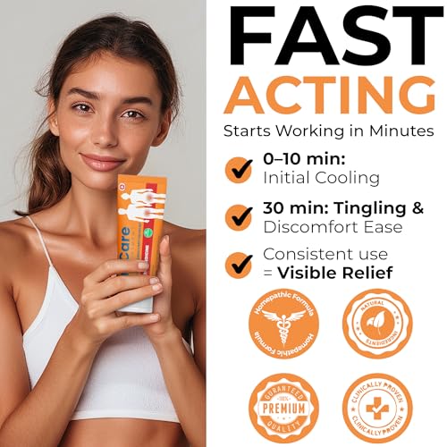 Image of Genital Herpes Treatment Fast Acting Ointment for Itching & Burning Relief | Fast Acting HerpCare Ointment, Homeopathic Medicine For Cold Sore Treatment, Soothes Itching, Tingling & Burning, Sores