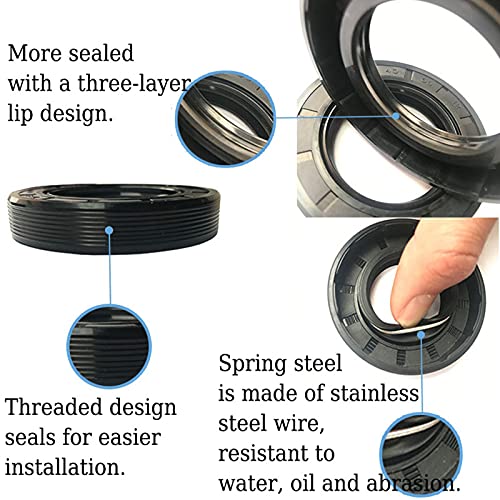 2 pezzi Tg4 nero gomma nitrile Guarnizione albero