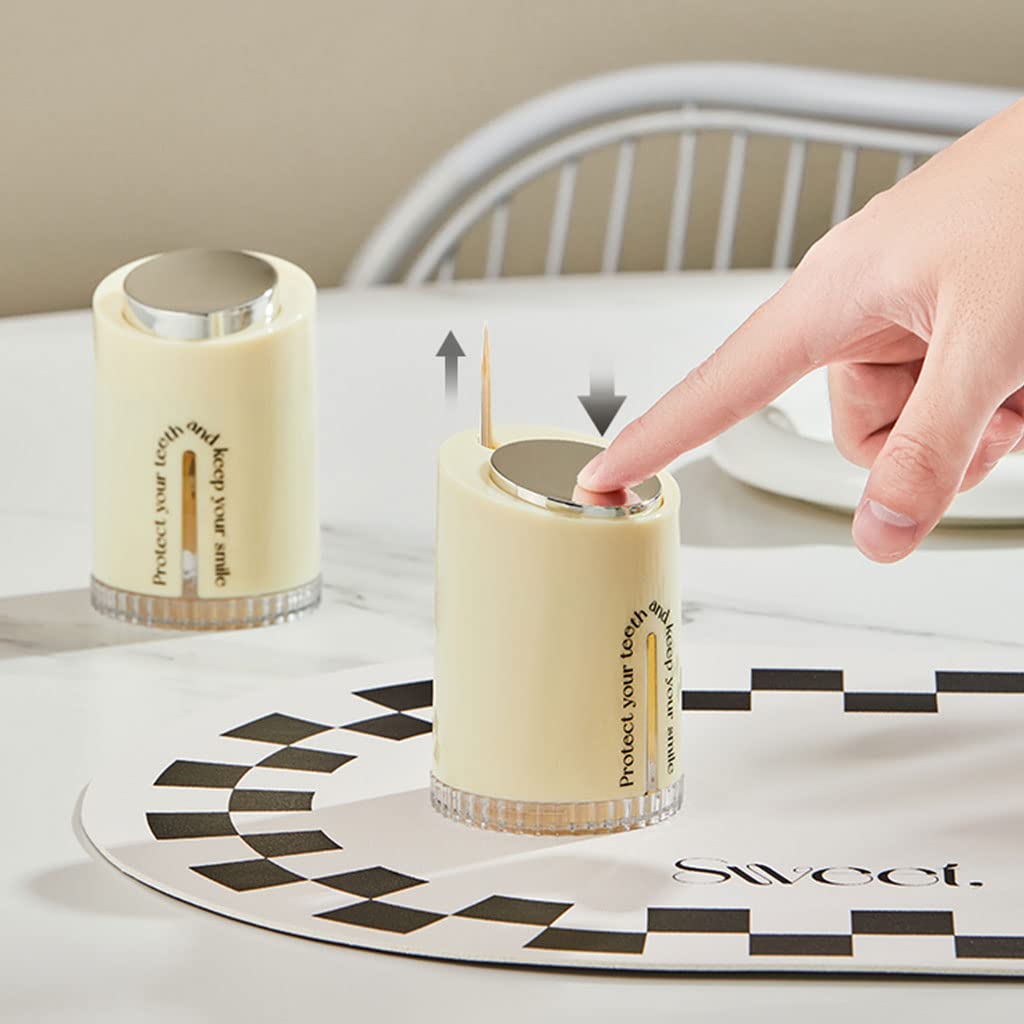 Zahnstocherspender, Zahnstocherbox, modischer Halter aus Kunststoff, automatischer Tischhalter für Zuhause