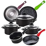 Este acero esmaltado calienta muy rápido y permiten cocinar con potencias medias sin perder calidad de cocción. Ahorran energía, tiempo y dinero
