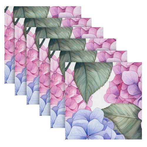 Servilletas de tela multicolor floral paquete x6 miniatura 2