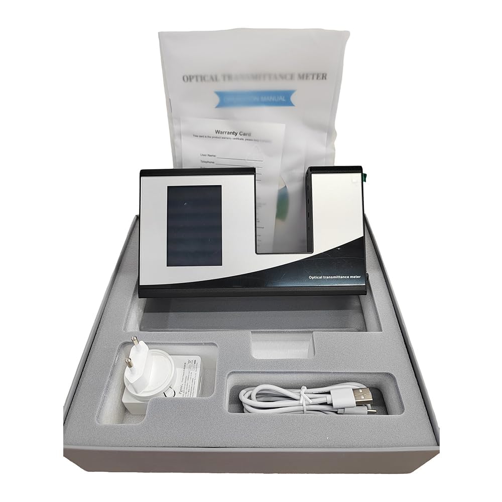 Handheld Transmittance Meter Optical Transmittance Meter with TFT True Color 3.5inch Display Screen Four Types of Light Sources Silicon Photodiodes Inductor Accuracy Better Than ±1.5%