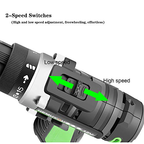 Akkuschrauber Bohrmaschine Mini Wireless Power Drill 2 x Lithium-Ionen Akku Schraubendreher Elektrowerkzeuge – Bild 5