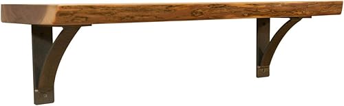 RRD - Estante de borde vivo, madera de nogal rústica, estantes para dormitorio, estantes de pared rústicos, decoración vintage para el hogar,