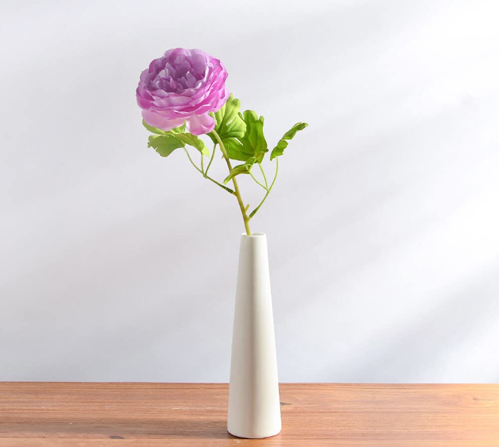 Petit Vase En Céramique Noire - Hauteur 18.8 Cm, Design Torsadé Minimaliste - Pour Une Fleur, Décoration Intérieur