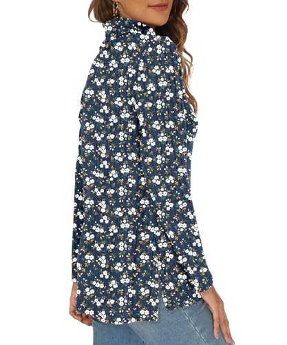 Image of Women Sweaters Turtleneck Long Sleeve Tunic Tops Fall Lightweight Pullover Sweater