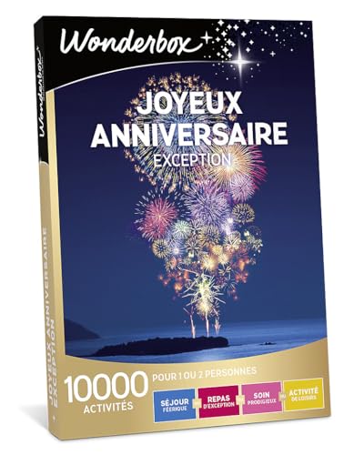 Wonderbox Joyeux Anniversaire Exception : le coffret multi-activités haut de gamme