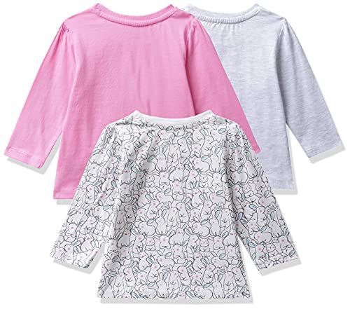 Image of miniklub Girls Grey Printed Pure Cotton Top