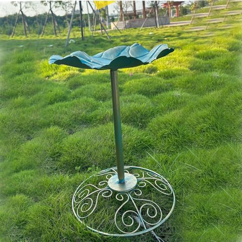 Bebedouro De Metal Para Pássaros Para Exterior | Fonte De Ferro Com Pedestal Para Aves | Alimentador