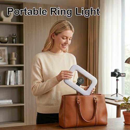 3600mAh Magnetic Ring Light for Phone, Mini Tripod Handheld Selfie Light - image 6