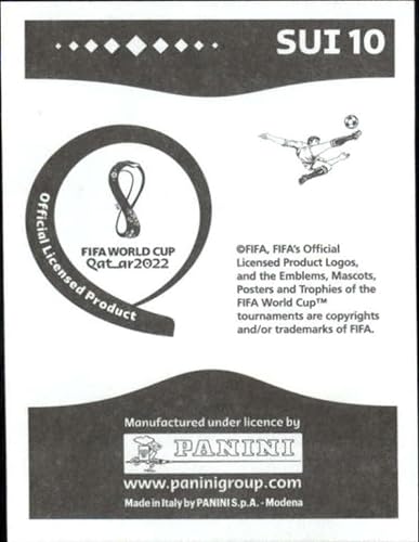 Miniatura 2 de 2022 Panini World Cup Qatar Sticker #SUI10 Silvan Widmer Group G Switzerland Mini Sticker Trading Card
