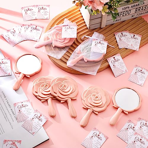 50 Sets de Espejos Compactos Rosa para Fiesta Quinceañera miniatura 4