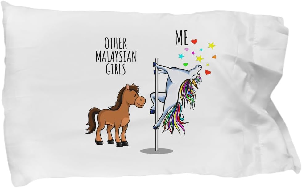 Unicorn Malaysian Girl Pillowcase Other Me Funny Birthday Women Gift for Her Sister Mom Coworker BFF Cute Best Friend Present Magical Gag Pillow Cover Case 20x30