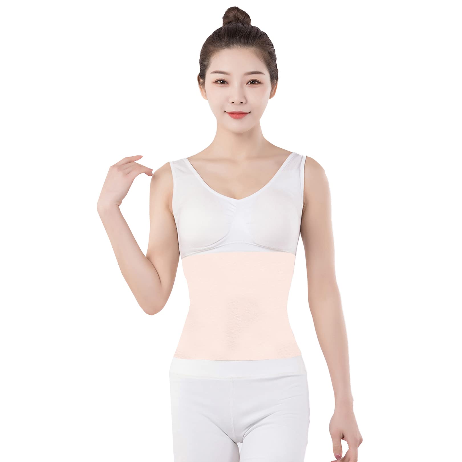 Women's Basic Tube Kidney Warmer Elastic Hip Warmer Body Warmer with Extended Waist Support Plain