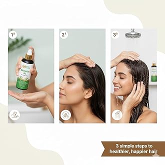 Herbs Botanica Bhringraj Oil for Hair Growth Organic Ayurvedic Herbal Hair Oil with Bhringraj, Amla, Aloe Vera, Sesame & Curry Leaf Reduces Hair Fall, No Silicones or Parabens 6.76 Fl Oz