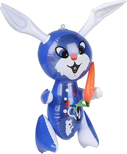 Miniatura 5 de Conejito de Pascua inflable – 4 piezas | 17 pulgadas | Conejo infla decoraciones moradas, rosas, amarillas y azules