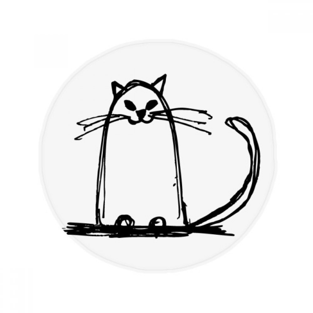 Tapis de chat bouclé multicolore de 80cm, le cadeau rond idéal de déco