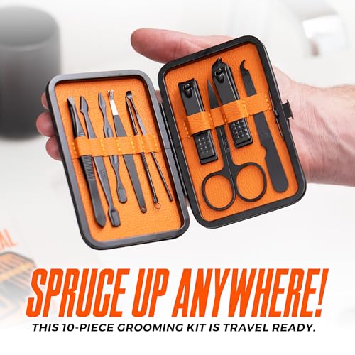 Wild Willies TAMK-10PC Mens Grooming Kit - 10-Piece Multifunctional Pedicure & Manicure Kit thumb #3