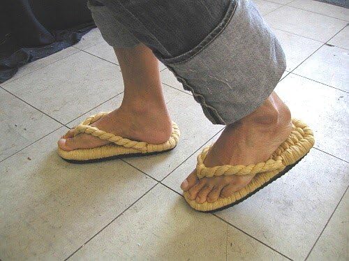 Amazon 外履き用布ぞうりソール付き わらじ色 Sj 27 Lサイズ 26cm わらじぐみ シューズ バッグ