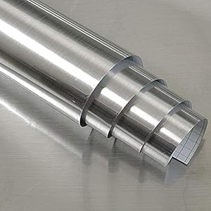 Hode Zelfklevende folie, zelfklevende folie, doe-het-zelf decoratiefilm, waterdicht, PET- en PVC-metaallook, 40 x 300 cm