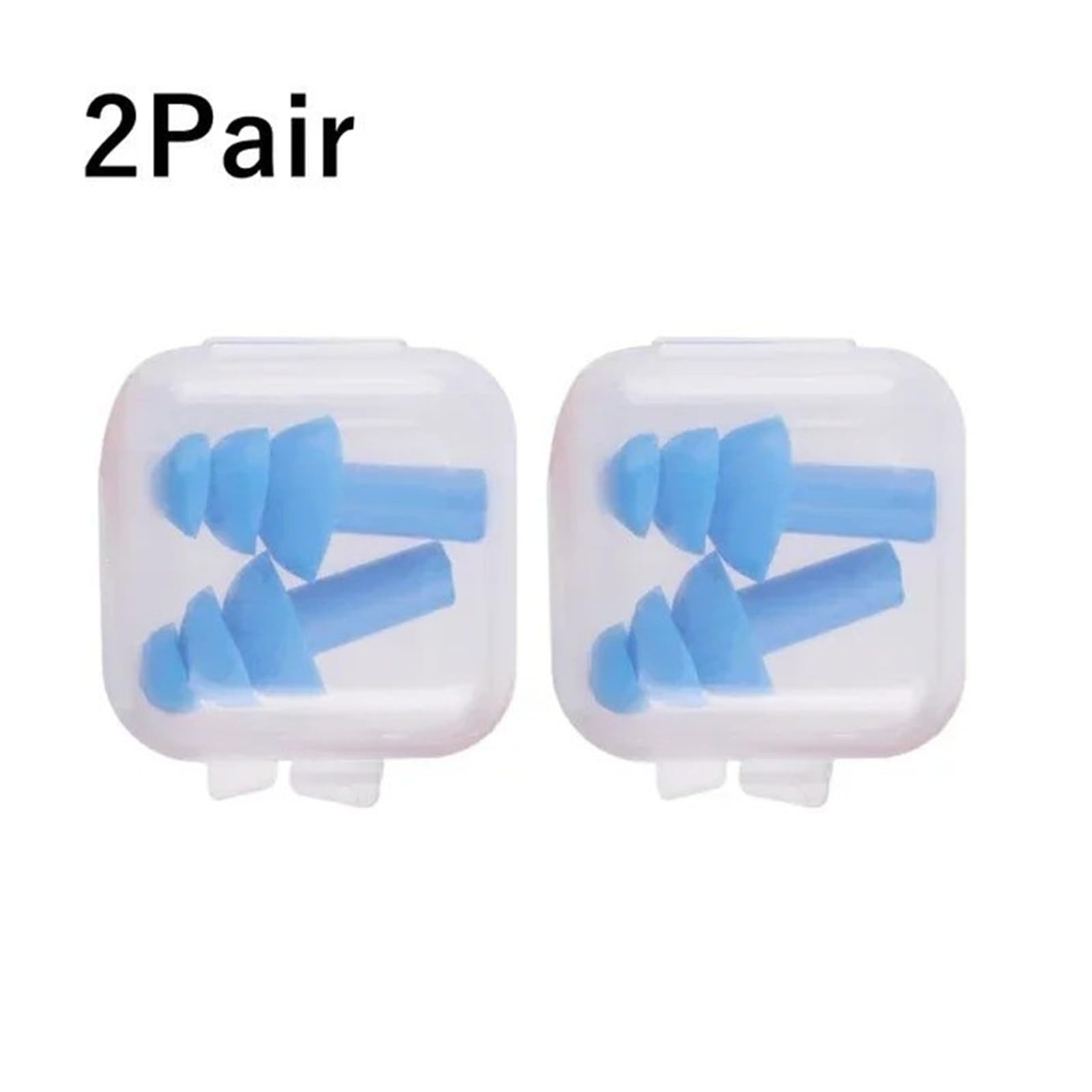 Lot de 2 paires de bouchons d'oreille réutilisables en silicone souple pour dormir