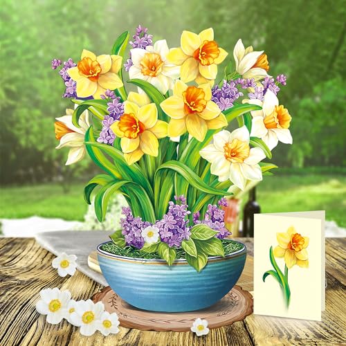 Airpark Pop Up Birthday Cards for Women Paper Flowers Bouquet Card for Mom - image 3