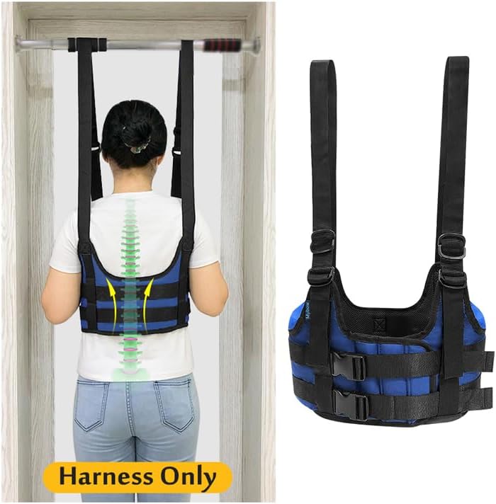 Mybow Back Stretcher Harness for Spinal Decompression, Lumbar Traction Belt & Inversion Table Alternative, Back Realignment Device for Herniated Disc Pain Relief