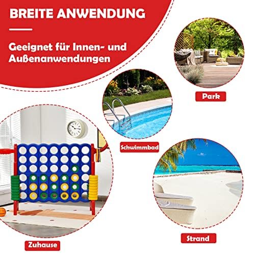 Generisch 37521SP-RE-VC gra 4 zestaw do gry, niebieski + czerwony, 84 x 33 x 79 cm