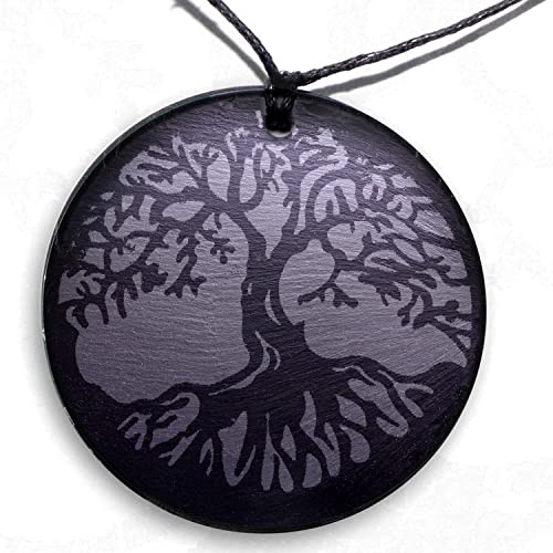 NEURO GYM BODY FOR LIFE Collar para Mujer Árbol de la Vida, auténtico meteorito Shungit | Extrema...