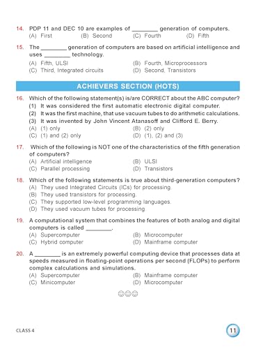 Image of MTG International Computer Science Olympiad (ICSO) Workbook Class 4 - Chapter-wise MCQs, Quick Recap with Achievers Section - SOF Olympiad Books For 2026-27 Exam