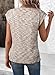 SHEWIN Summer Tops for Women 2025 Waffle Knit Crewneck Short Sleeve Shirts Dressy Casual Ladies Blouses and Top Trendy, Brown, M