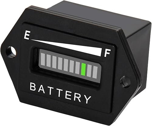 Miniatura 1 de Runleader Medidor de capacidad de batería LED de 48 V, estado de carga y descarga de la batería, aplicable a troyano con batería carrito de golf