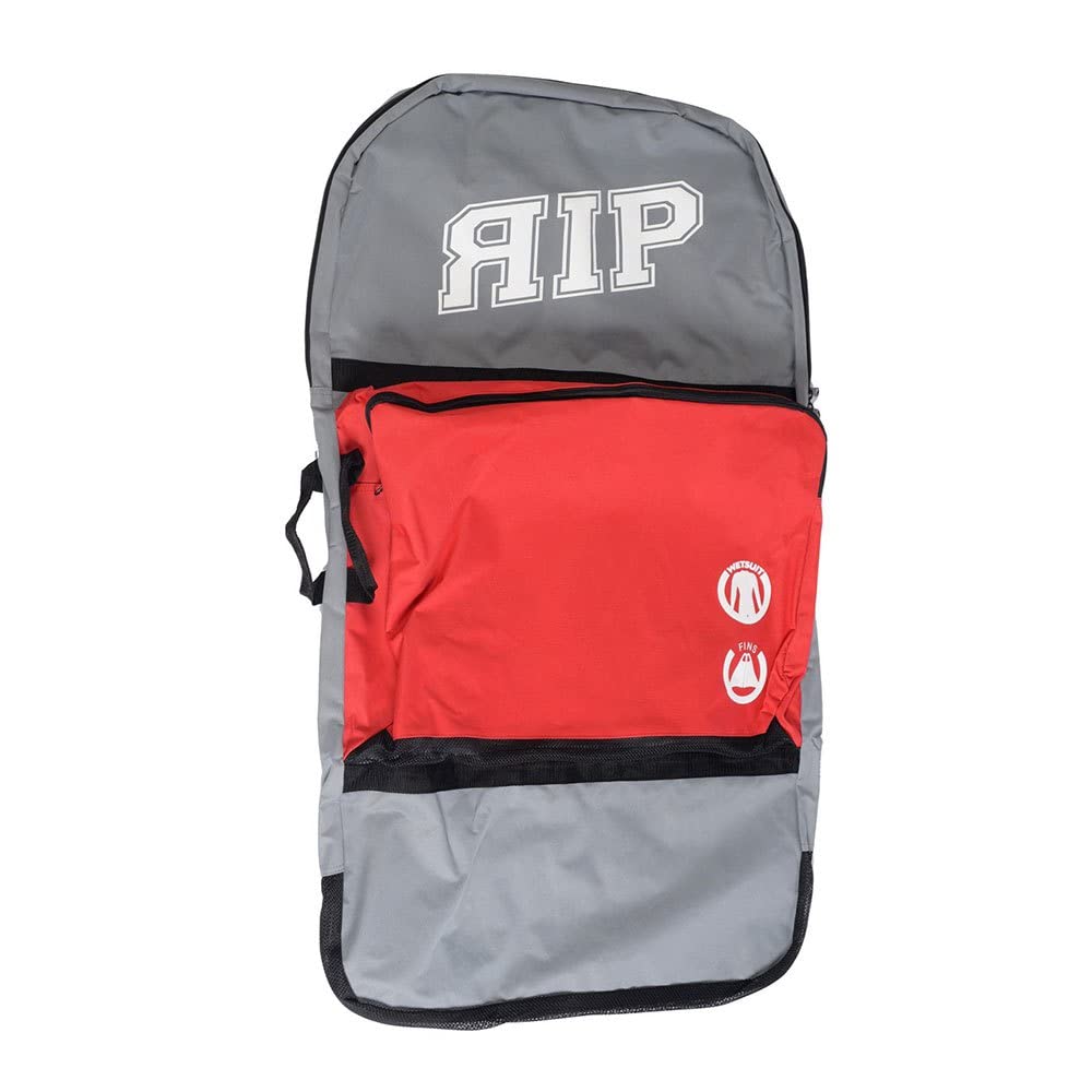 RIP Housse de Bodyboard avec Sac à Dos de Voyage – Nylon Cordura 600D Résistant – 1 à 2 Planches Jusqu’à 114,3 cm – Grande Poche Palmes + Combinaison – Bretelles Réglables & Aérations Sable/Eau