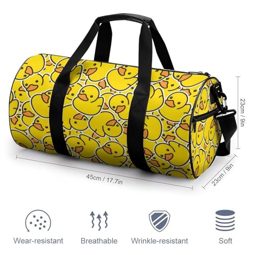 Cute Many Ducks Sport Gym Bags Wterproof Bags Small with Wet Pocket for Men Women Dance/Travel2