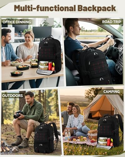 Mochila portátil RAINSMORE 45L con compartimento para lunch miniatura 6